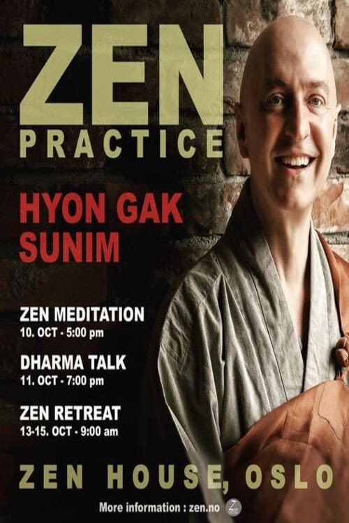 Plakat: Hyon Gak Sunim's visit to Europe in