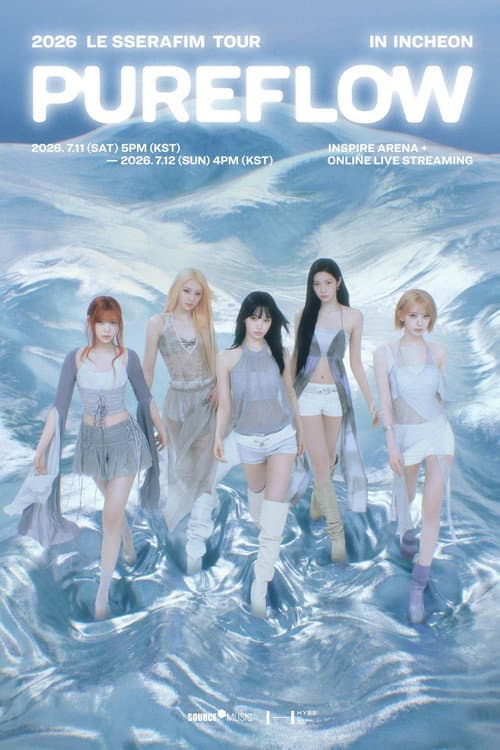 Plakat: 2026 LE SSERAFIM TOUR ‘PUREFLOW’ IN INCHEON