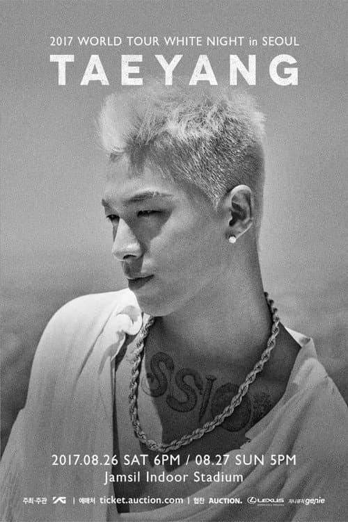 Plakat: TAEYANG - 2017 WORLD TOUR  [WHITE NIGHT] IN SEOUL
