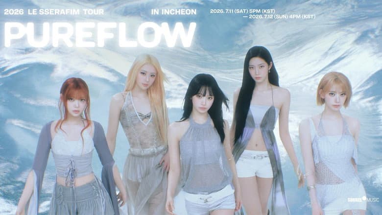 Kadr z 2026 LE SSERAFIM TOUR ‘PUREFLOW’ IN INCHEON
